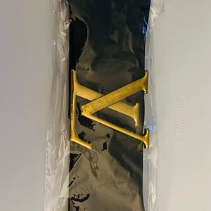 Louis Vuitton Black and Gold Belt